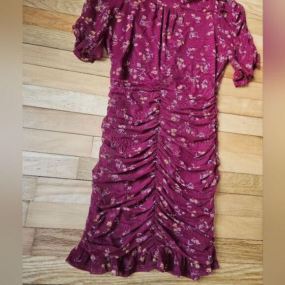 Rue 21 Floral Burgundy Dress - Picture 8 of 9